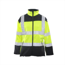 High visibility security reflective woman zipper jacket coats womens reflective jackets